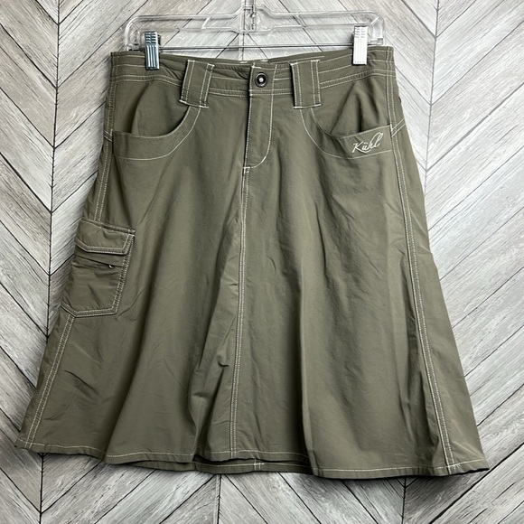 KUHL Womens Khaki Cargo Outdoor Skirt Size 6 - Picture 1 of 9